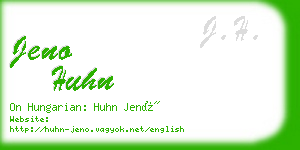 jeno huhn business card